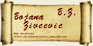 Bojana Živčević vizit kartica